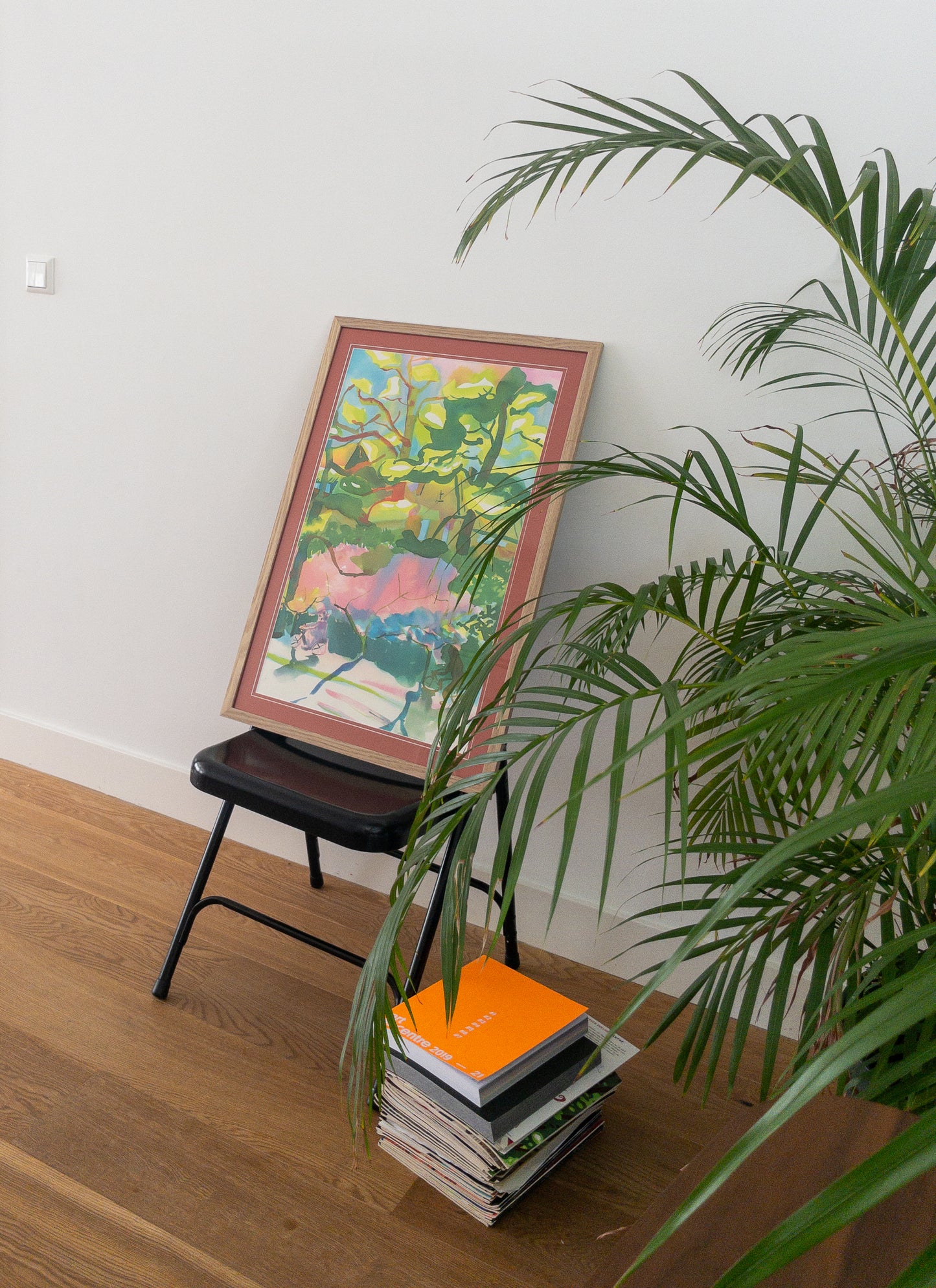 Green and rose. 40x60