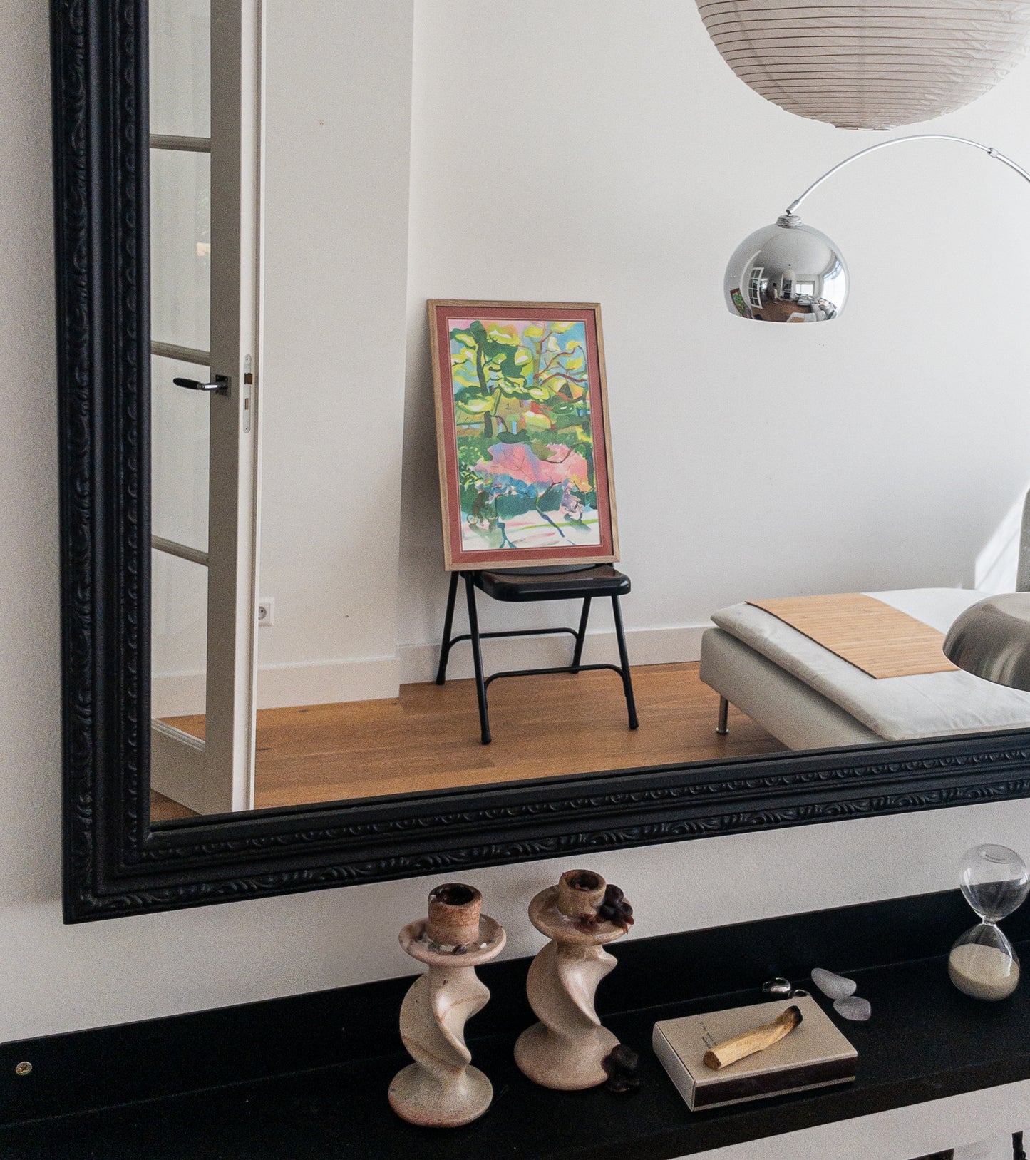 Green and rose. 40x60