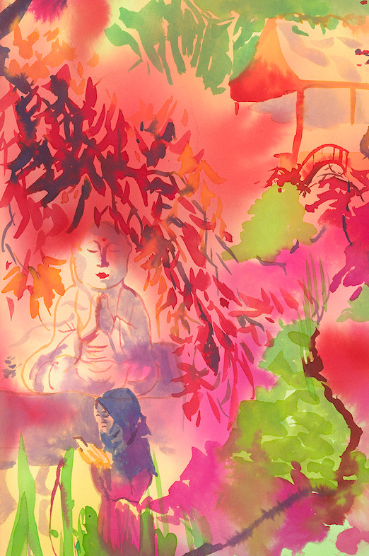 Buddha and Heaven. 40x60