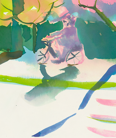 Green and rose. 40x60