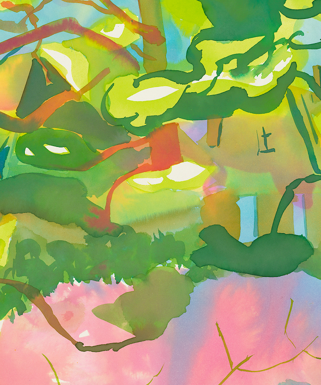 Green and rose. 40x60