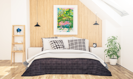 Green and rose. 40x60