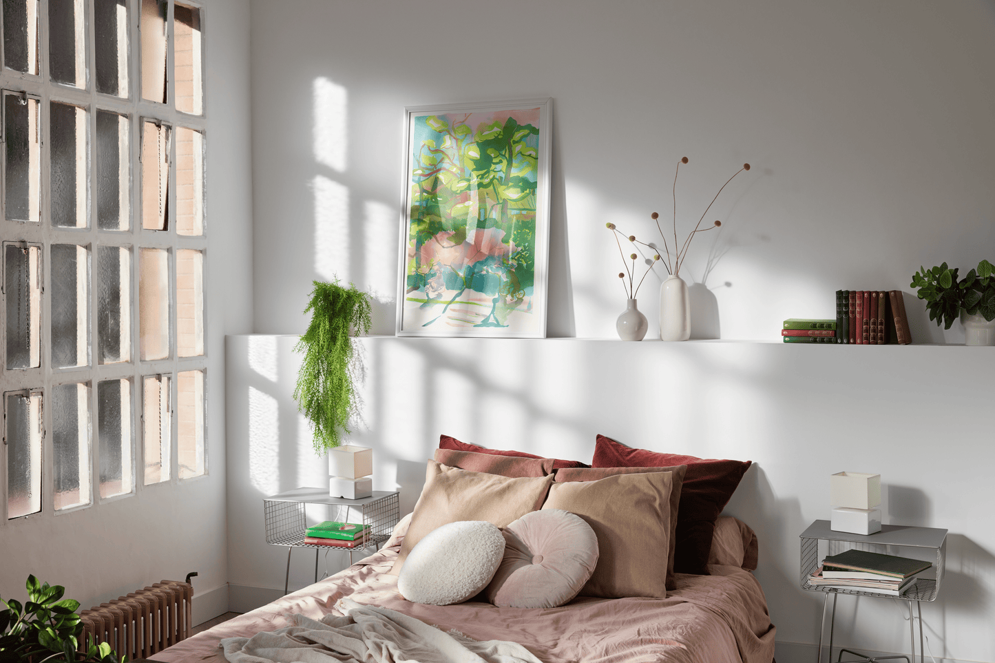 Green and rose. 40x60